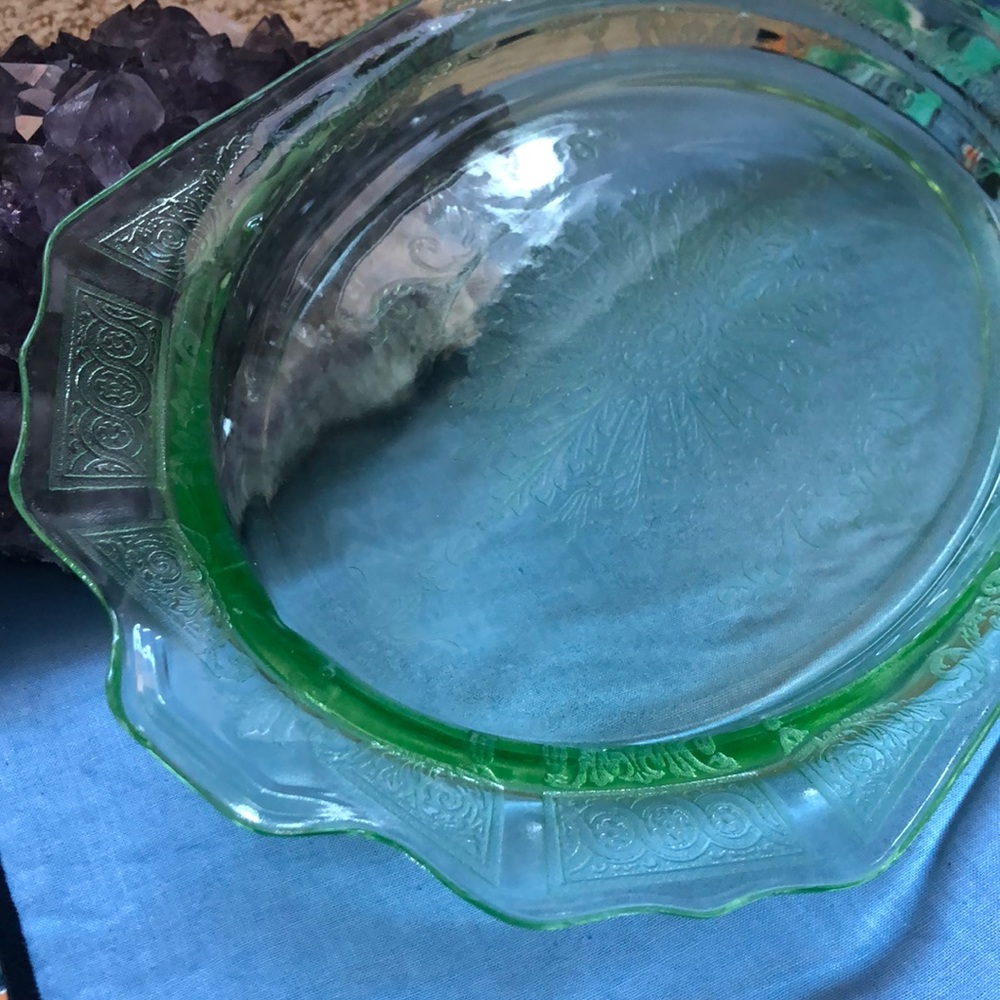 Platter - Green Depression Glass - 1930s